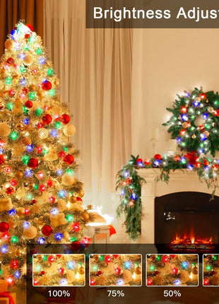 Christmas Outdoor String Lights 210ft/640 LED Super Long Multicolor 11 Modes&Timer Remote