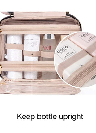 Toiletry Bag Travel Bag with Hanging Hook Makeup Organizer | Caroeas
