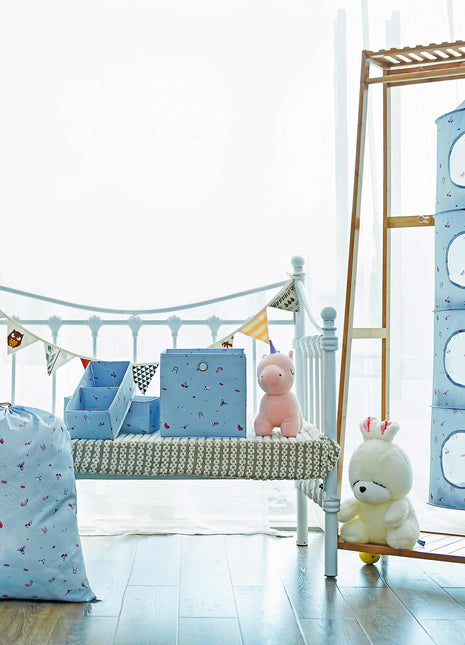 Set of 5 Hanging Organizer for Kids Flexible Baby Supply Storage (Blue) - Caroeas