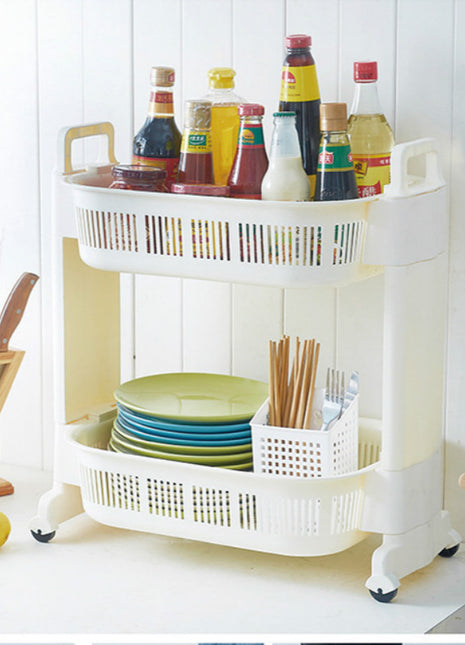 Rolling Laundry Sorter Multi-purpose Use with Durable Construction - Caroeas