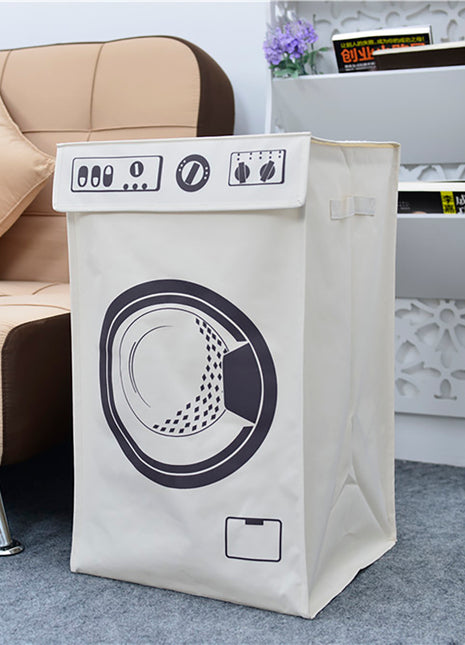 Laundry Baskets with Lids Large Capacity Reliable Fiberglass Support Folding Design - Caroeas