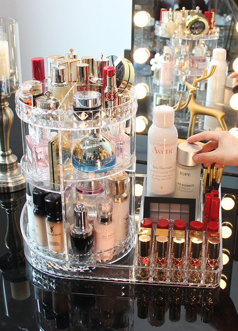 Standing Jewelry Box with Combined Partition Storage with Environmentally Friendly Material - Caroeas