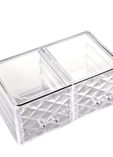 Clear Makeup Organizer Thick Acrylic Material with Drawers for Easy Storage - Caroeas