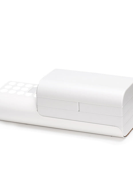 All in One Desk Organizer with Creative Design to Make Storage Effective (White) - Caroeas