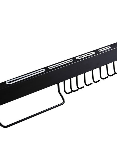 Wall Rack with Hooks with Sturdy Frame and Powerful Adhesion for Pots and Knifes Storage - Caroeas