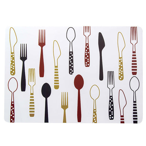 Printing PVC Table Mats Waterproof Tarpaulin Pad Dinner Tableware Placemat - Caroeas