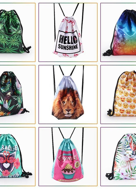 College Laundry Bags Travel Trendy Waterproof Lightweight with Shoulder Straps - Caroeas