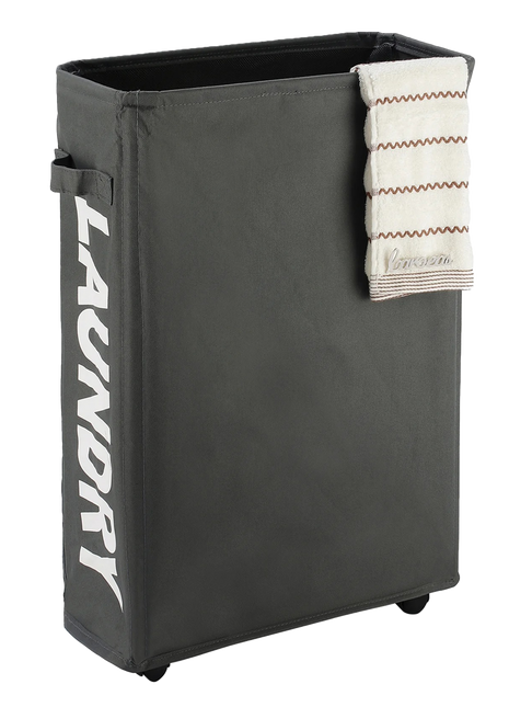 4 Size Tall Laundry Basket Roller Laundry Hamper with Wheels | Caroeas