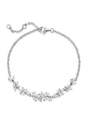 Valentine's Day Special: Diamond-Studded Flower and Butterfly 925 Sterling Silver necklace for Women | Caroeas