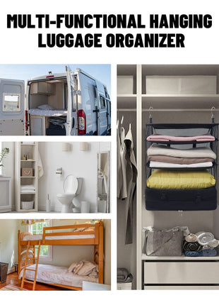 Portable X-Large Hanging Travel Garment Closet Organizer Caroeas