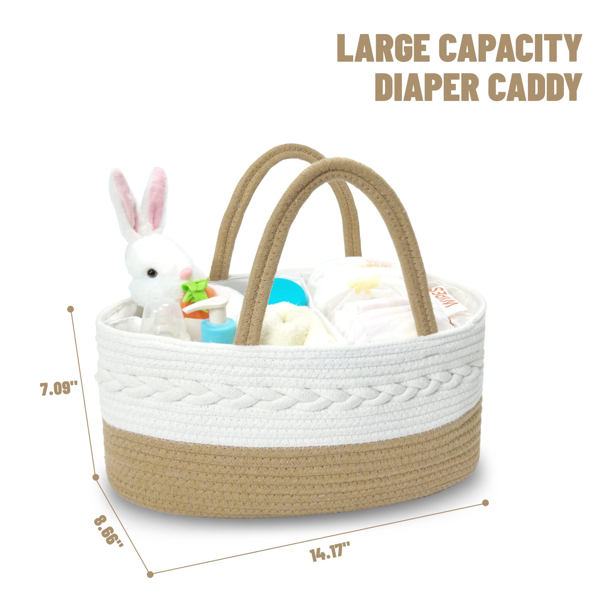 XL Baby Diaper Caddy Organizer - Heavy Duty Portable Diaper