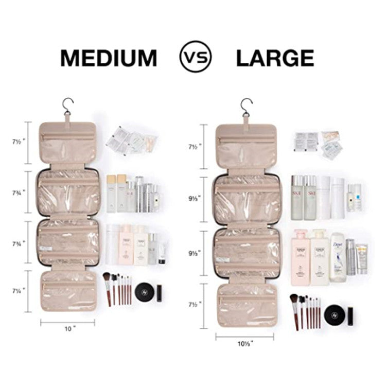 thumbnail image 2 of Large Makeup Bag Pink Travel Toiletry Bag For Women – DANCOUR PARIS 2 of 9