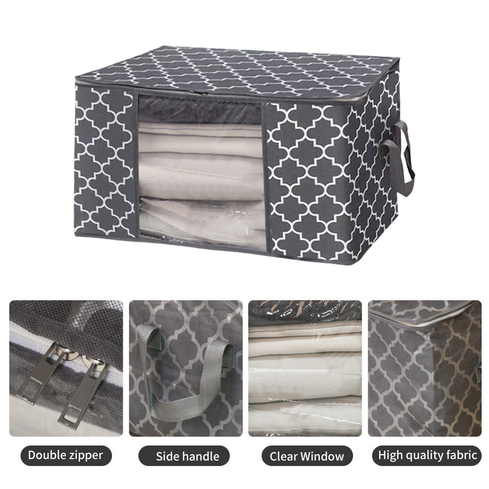 2/4/6 Pack Clothes Storage Bags, Premium Fabric, Foldable & Lightweight  with Clear Window, Reinforced Handle, and Sturdy Zipper - Ideal for  Bedroom, Closet, Comforter, Seasonal Clothing & More, Perfect Size for  Organizing 