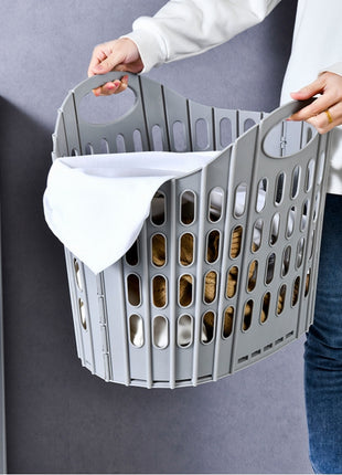Foldable Plastic Laundry Basket Wall Mounted Laundry Hamper | Caroeas