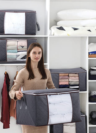 Large Clothes Storage Organizer with Handles for Closet Storage | Caroeas