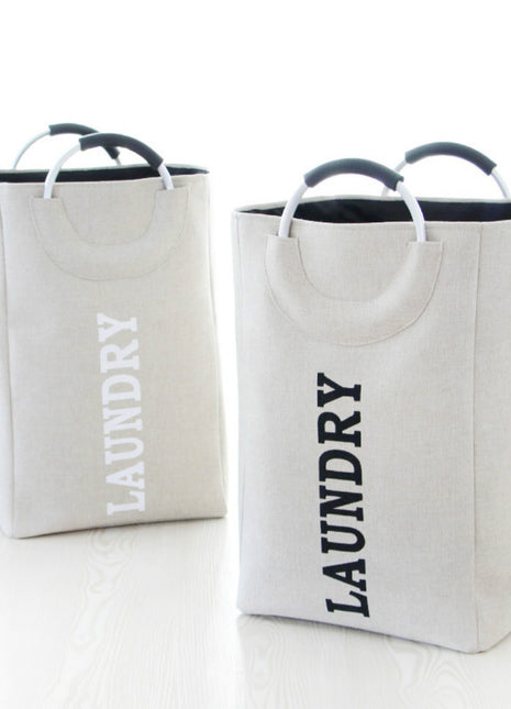 Popular Aluminum Handle Laundry Hamper Square Oxford Cloth Storage Bin - Caroeas