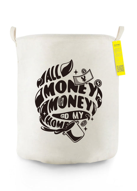 Folding Laundry Basket Large Capacity Cute & Classic Design Thicken Cotton Linen Material - Caroeas