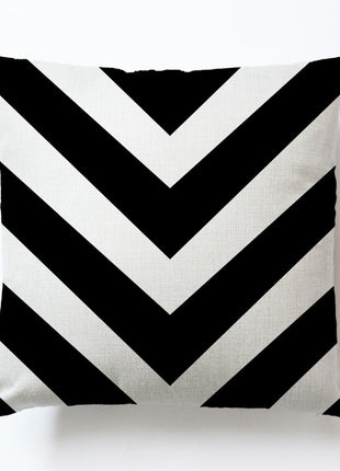 Throw Pillow Covers 18x18 Decorative White Black Designs with Zipper and Modern Style for Bedroom and Living Room - Caroeas