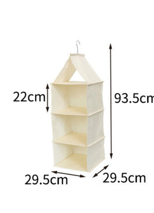 Rustic Hanging Shelves Closet Easy Storing Lightweight Waterproof Material 2 Colors & 2 Sizes Available - Caroeas