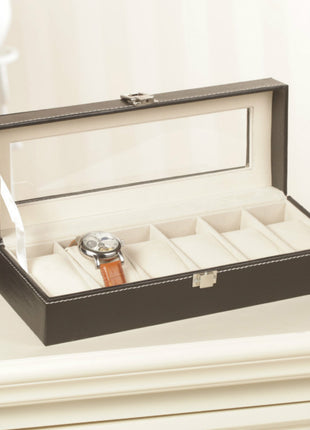 Wooden Watch Box with Premium Silvered Buckle for Increased Security - Caroeas