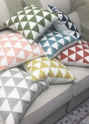 Geometric Farmhouse Throw Pillow Covers Vivid Patterns to Refresh Your Home - Caroeas