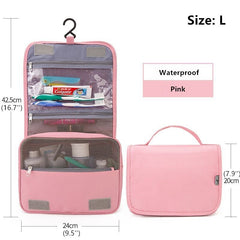 Makeup Organizer Bag Travel Hanging Classy Design Dustproof Large Capacity 2 Sizes Available - Caroeas