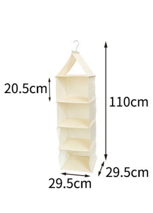 Rustic Hanging Shelves Closet Easy Storing Lightweight Waterproof Material 2 Colors & 2 Sizes Available - Caroeas