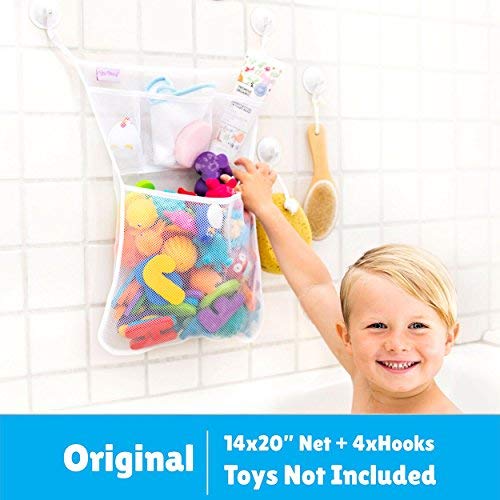 Hanging Baby Bath Toy Storage Mesh Bag Bathroom Organizer