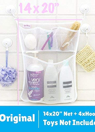 Hanging Kid Toys Storage Mesh Bag for Bathroom Easy Clean - Caroeas