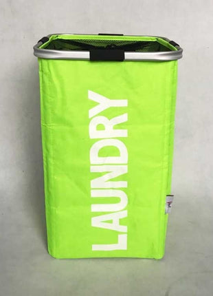 Aluminum Frame Foldable Oxford Cloth Laundry Bag Crate and Barrel Storage Basket - Caroeas