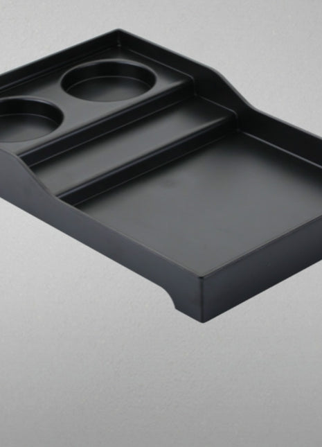 Plastic Bathroom Tray Organizer Square Bathroom Towel Tray (Balck) - Caroeas