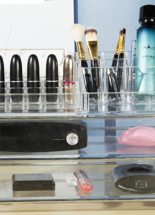 Jewelry Box for Storing Lipstick and Brush With Transparent Drawer - Caroeas