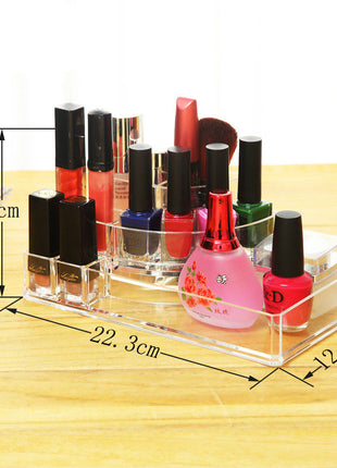 Makeup Organizer Countertop Cosmetic Holder with Spacious Compartment for Easy Storage - Caroeas