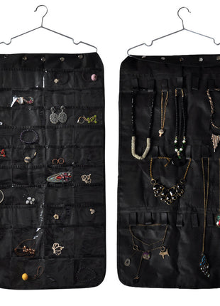 Hanging Jewelry Organizer Travel Large Capacity Collapsible Design Easy Storage - Caroeas