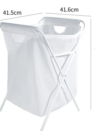 Collapsible Hamper with PEVA Material and Extra Handle for Waterproof Function and Easy Transportation（White） - Caroeas