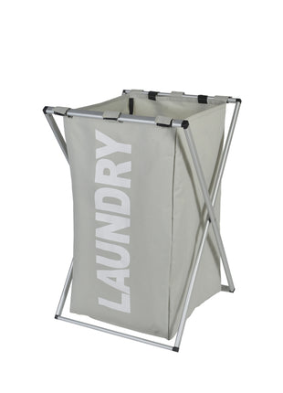 Large Laundry Hamper Collapsible Design with Aluminum Frame Soft Handles - Caroeas
