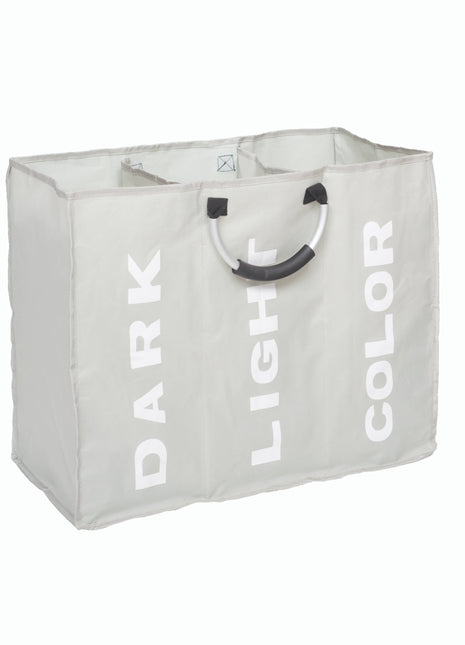 Laundry Sorter Hamper Large Capacity Divided Compartments with Breathable Material - Caroeas