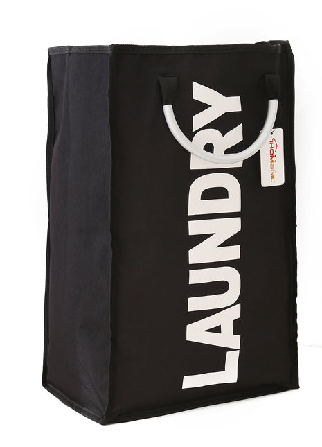 Basket Hamper Tote with 2 Aluminum Durable Handles Waterproof PE Coating - Caroeas