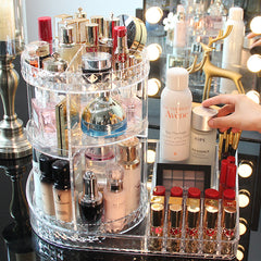 Standing Jewelry Box with Combined Partition Storage with Environmentally Friendly Material - Caroeas