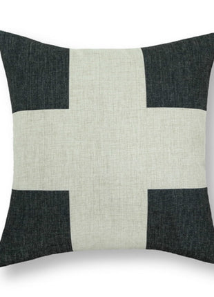 Soft Linen Throw Pillow Covers Simple Modern Design Easy Clean 18 x 18 Inches - Caroeas