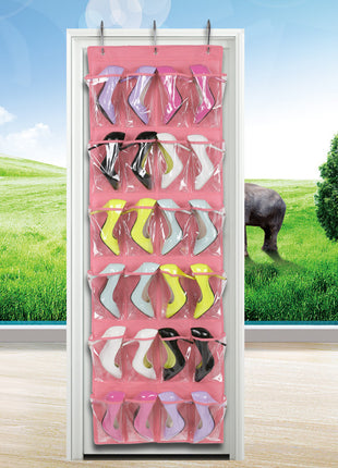 Easy Shoe Organizer with Clear PVC Pockets Easy Clean Material Sturdy Hanging Design - Caroeas