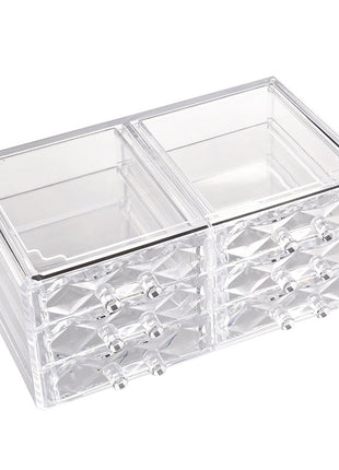 Clear Makeup Organizer Thick Acrylic Material with Drawers for Easy Storage - Caroeas