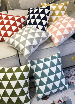 Geometric Farmhouse Throw Pillow Covers Vivid Patterns to Refresh Your Home - Caroeas