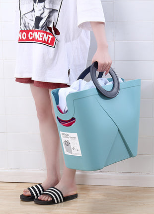 Laundry Basket with Handles and Durable Material Suitable for Apartment and Dorm - Caroeas