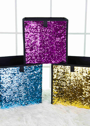 Best Toy Storage with Unique Reversible Sequins for More Fun and Joy During Organizing - Caroeas