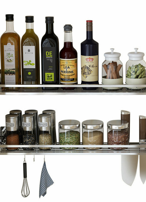 Wall Hooks Stainless Steel Rustic Construction with 3 Hooks and Spacious Space - Caroeas