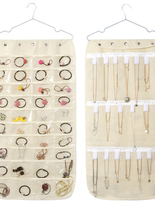 Hanging Jewelry Organizer Travel Large Capacity Collapsible Design Easy Storage - Caroeas