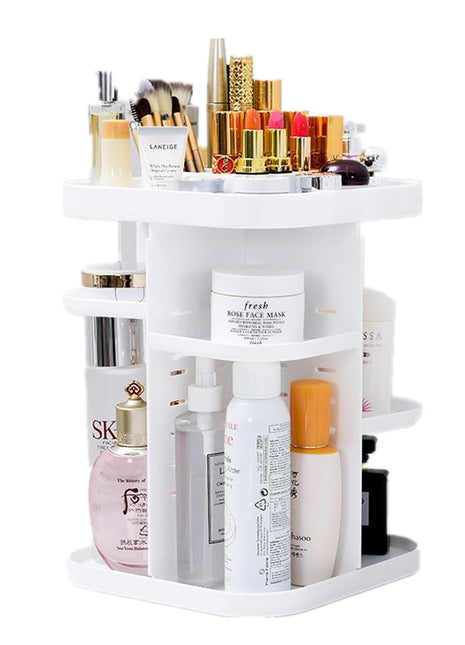 Makeup Vanity Organizer Height Adjustable with Large Capacity for Cosmetics Storage - Caroeas
