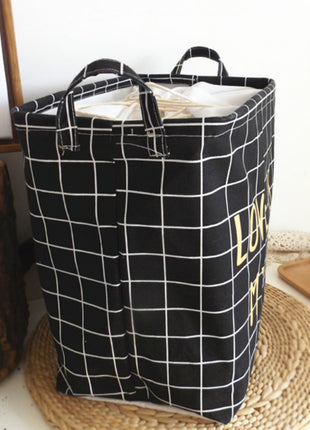 Grid Cute Hamper 15.7inch 3 Colors Cute Laundry Bags for Laundry Room Organization - Caroeas