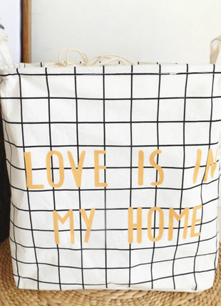 Grid Cute Hamper 15.7inch 3 Colors Cute Laundry Bags for Laundry Room Organization - Caroeas